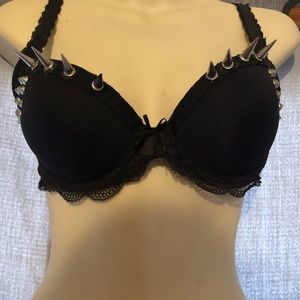 Spiked studded bra